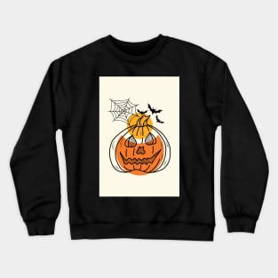 Spooky Halloween pumpkin boho style Crewneck Sweatshirt